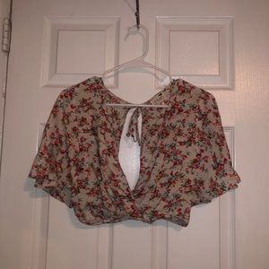 XS, LA Hearts, cropped, open back, crop top, NWOT